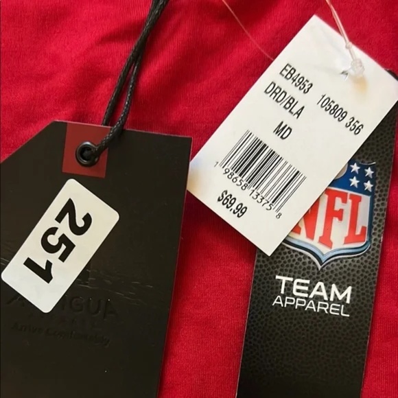 Antigua 49ers Red and Black Quarter-Zip Pullover size large  NFL - Picture 4 of 4